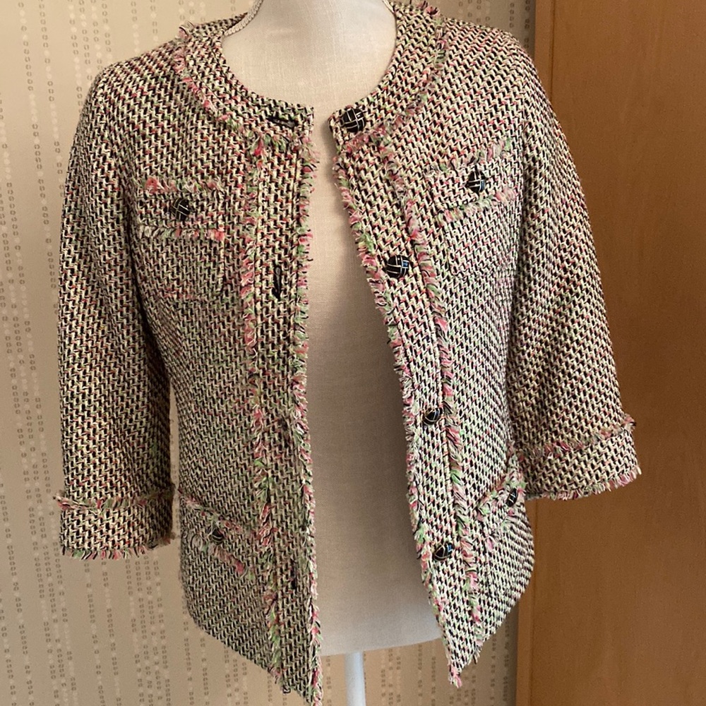 SPRING IS HERE! Talbots tweed 3/4 length blazer